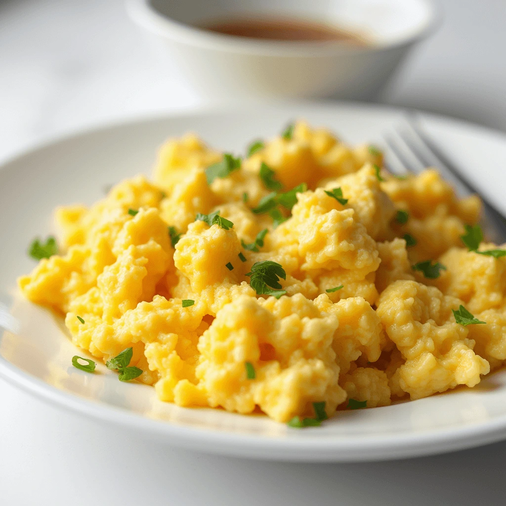 Frozen scrambled eggs stored in meal prep containers