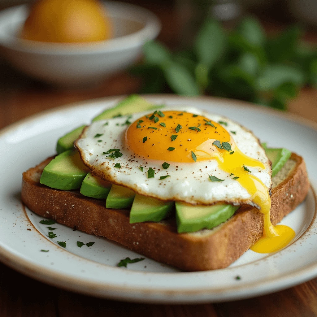High-Fiber Avocado Toast with Egg – A Nutritious Breakfast Choice