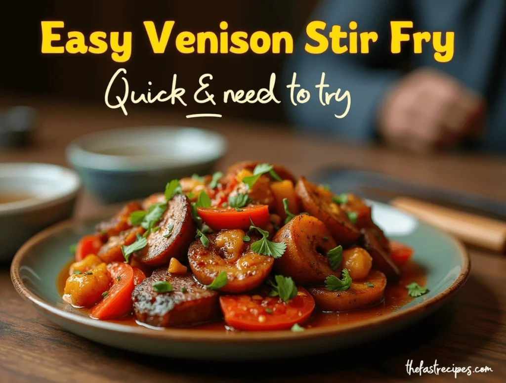Cooking Venison Stir Fry in a Hot Skillet